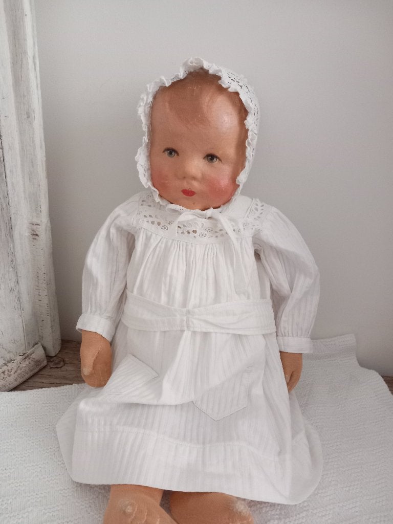 antieke poppenjurk met kant., Ophalen, Zo goed als nieuw, Kleertjes
