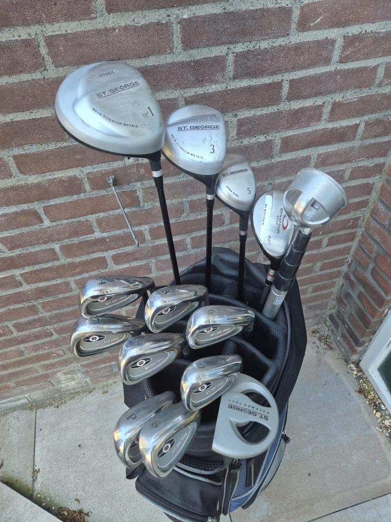 St George heren golfset graphite met golftas cartbag €175,-, Ophalen of Verzenden, Zo goed als nieuw, Set