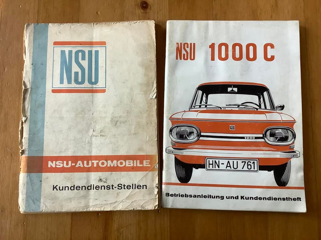 Instructieboekje en dealerboekje NSU 1000 C, Ophalen of Verzenden