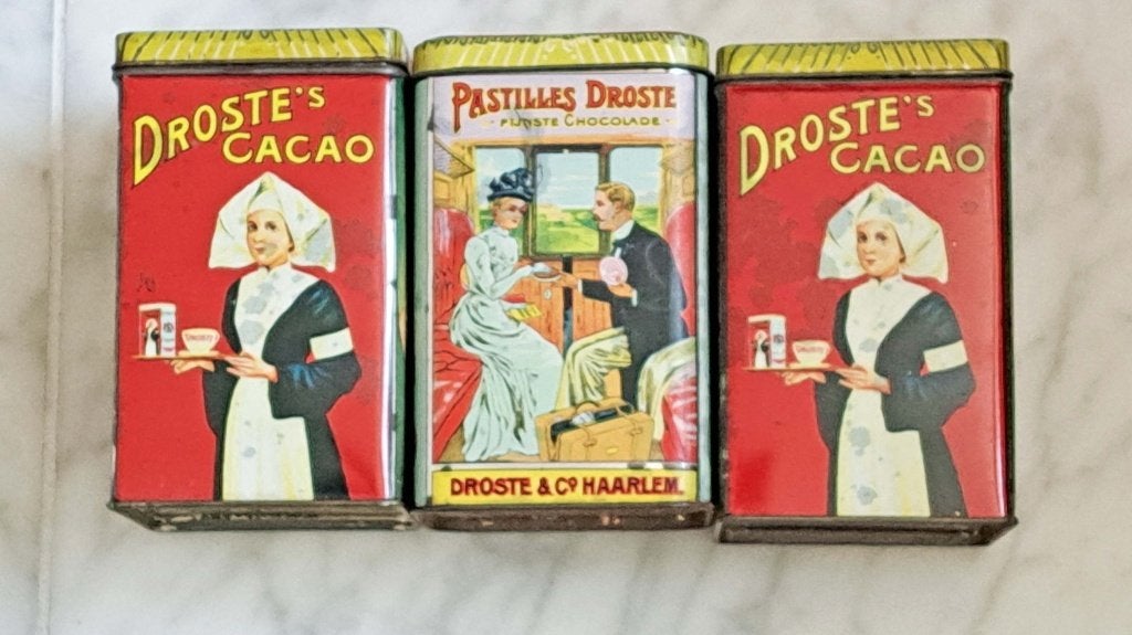 droste cacao blik, Verzamelen, Ophalen of Verzenden, Gebruikt, Overige, Droste