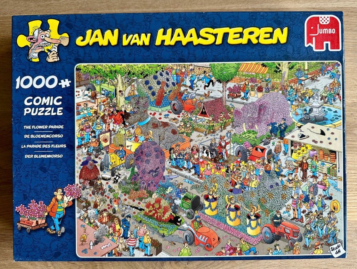 Jan van Haasteren puzzel - De Bloemencorso - 1000 stukjes, Hobby en Vrije tijd, Denksport en Puzzels, Ophalen, 500 t/m 1500 stukjes