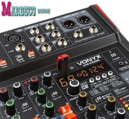Mixer, Mengpaneel 8-kanaals, Bluetooth, USB, MP3, DSP, Rec, Vonyx, Nieuw, Info@marbeco.nl, Overige instrumenten
