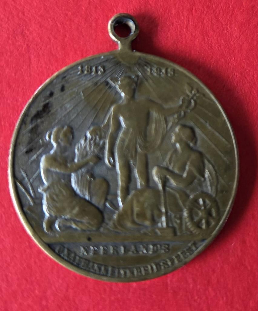 Neerlands onafhankelijkheidsfeest herdenkingspenning, Postzegels en Munten, Ophalen of Verzenden, Brons