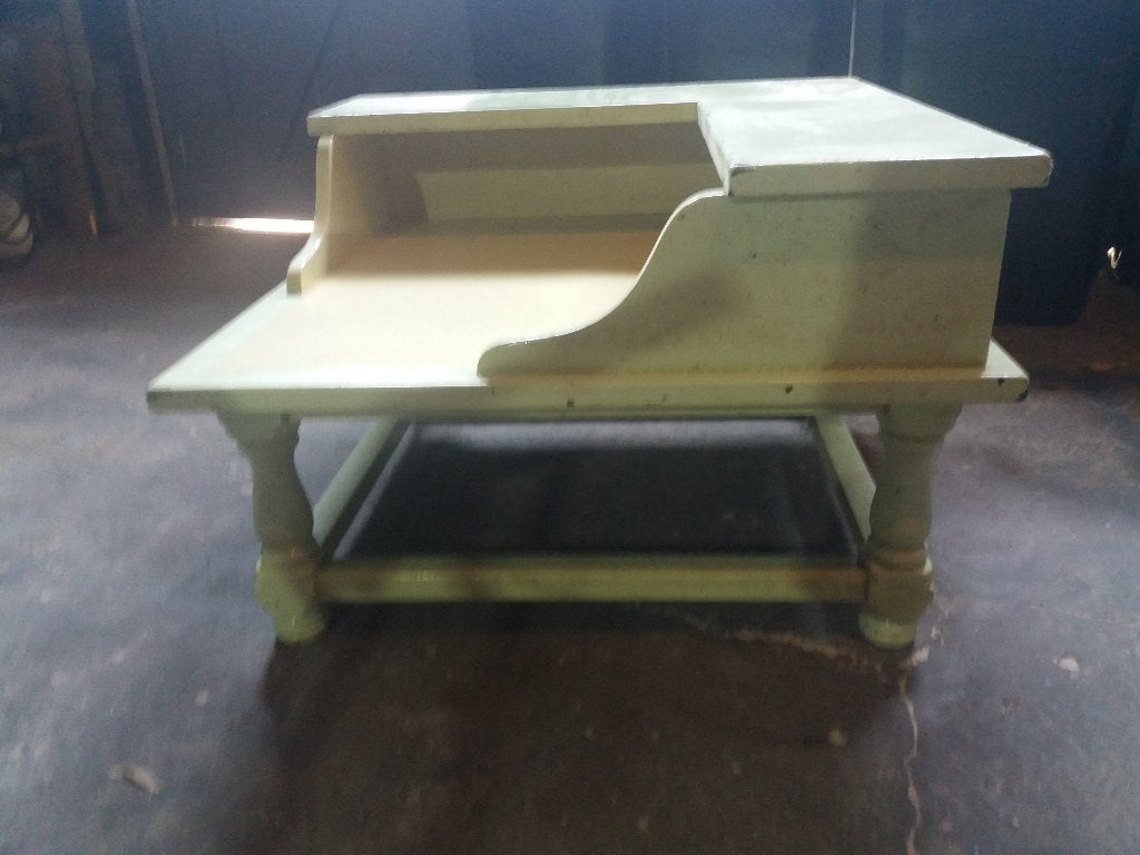Vintage hoektafel, Vierkant, 75 cm of meer, Hout, Ophalen