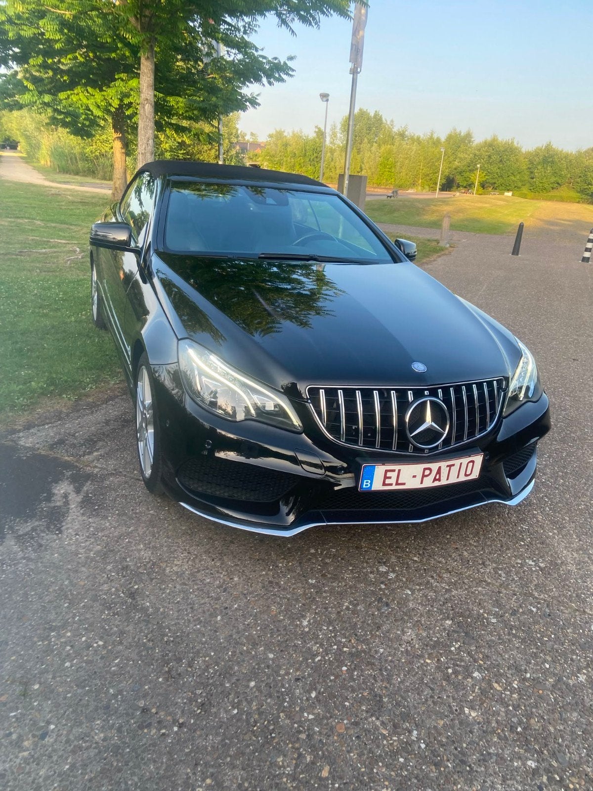 Mercedes E cabrio AMG uitvoering, Auto's, Mercedes-Benz, Achterwielaandrijving, Cabriolet, Zwart, Leder