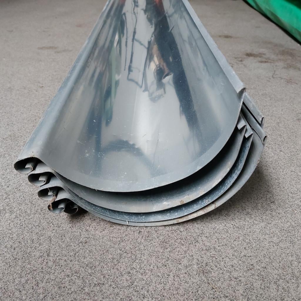 15 meter TitaanZinken dakgoten met stalen klemmen., Ophalen, Gebruikt, Overige metalen