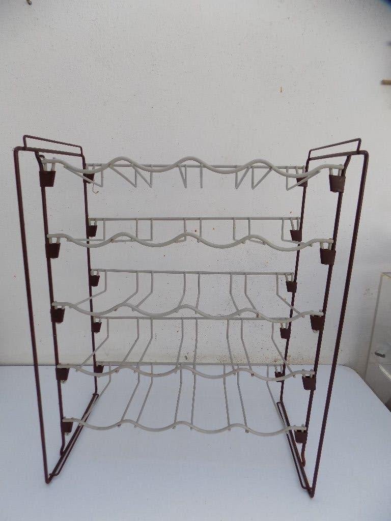 Flessenrek wijnrek draadstandaard jaren 70 vintage retro, Ophalen, Gebruikt, Metaal