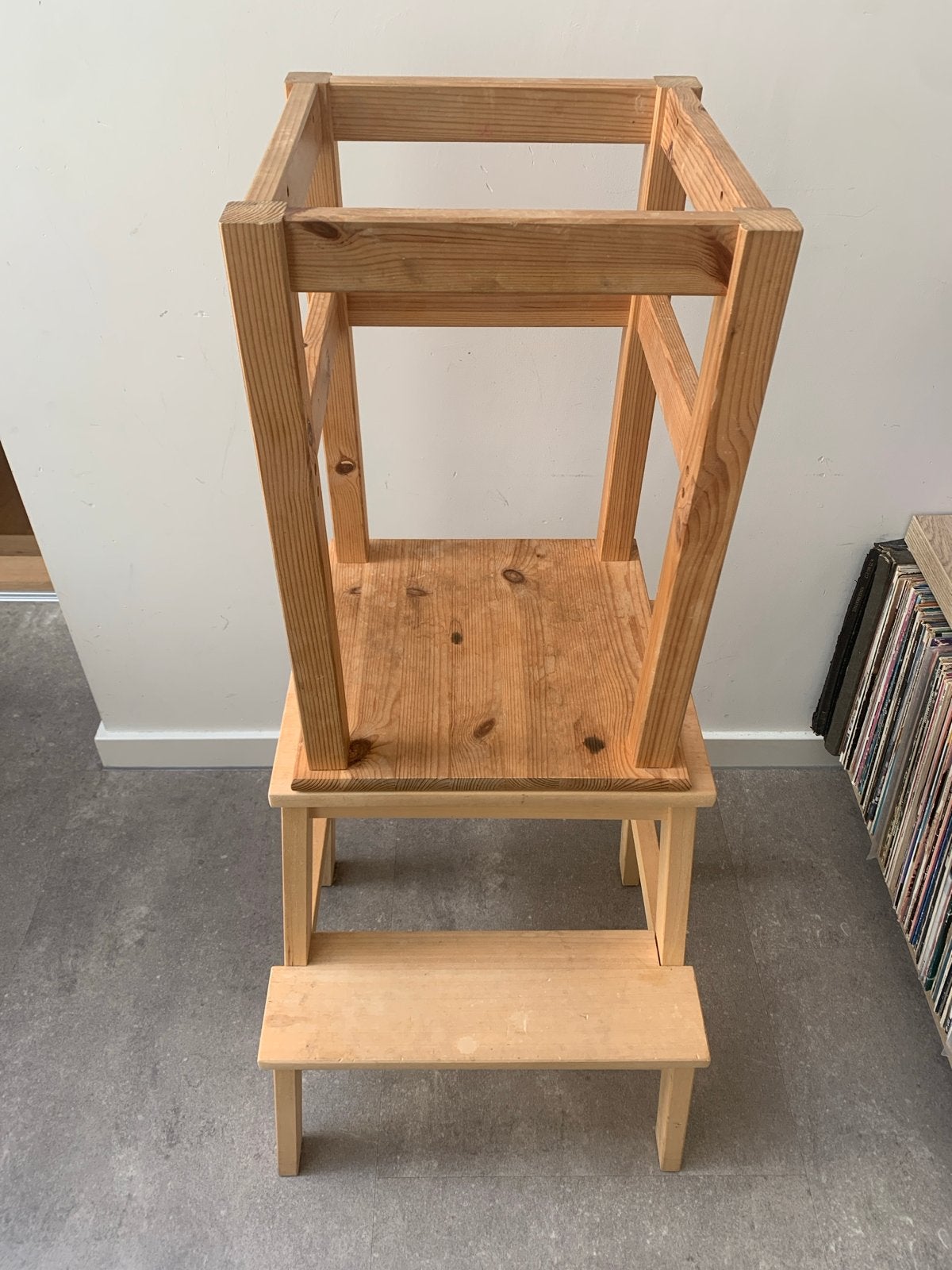 Montessori Keukenhulp / Leertoren van IKEA krukken, Ophalen of Verzenden, Gebruikt, Hout