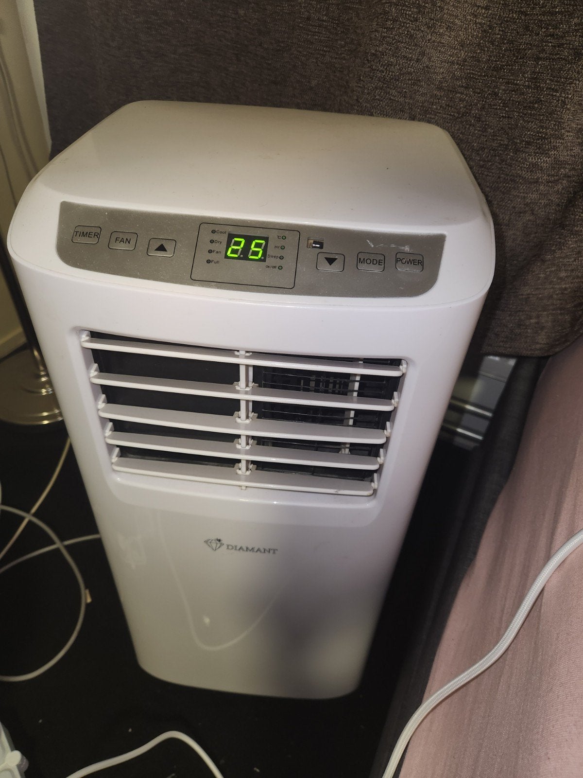 Diamant Mobiele Airco - Koel en Ontvochtig uw ruimte, Witgoed en Apparatuur, Airco's, Gebruikt, Minder dan 60 m³, Timer, 3 snelheden of meer