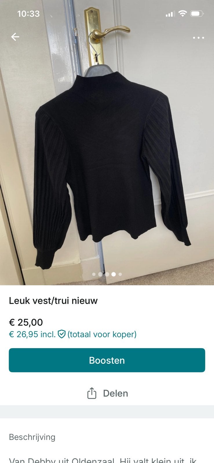 Vest/trui J&H Fashion, Maat 38/40 (M), Zwart, Nieuw, Ophalen of Verzenden