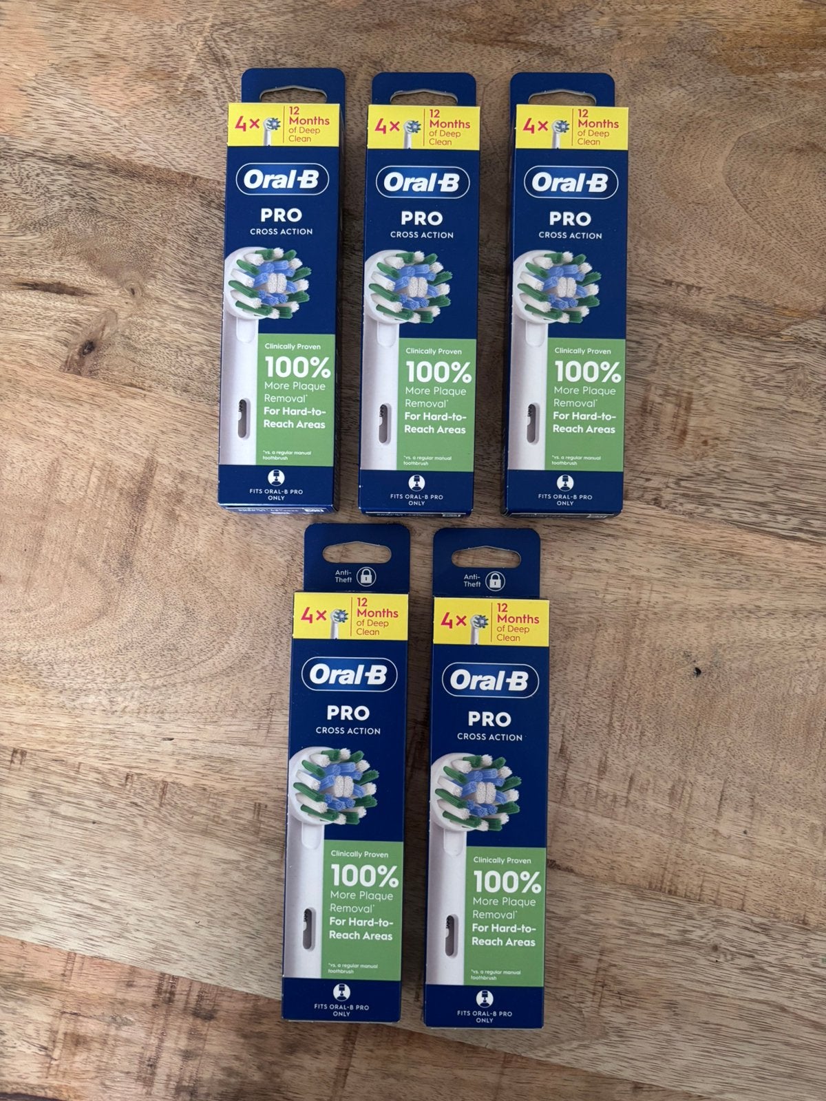 Oral-B Pro CrossAction Opzetborstels - Set van 5 stuks, Ophalen of Verzenden, Nieuw, Opzetborstel