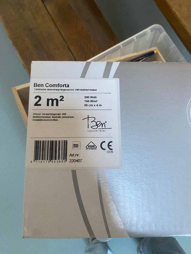 Elektrische vloerverwarming, Ophalen, Minder dan 30 cm, Overige typen, Nieuw