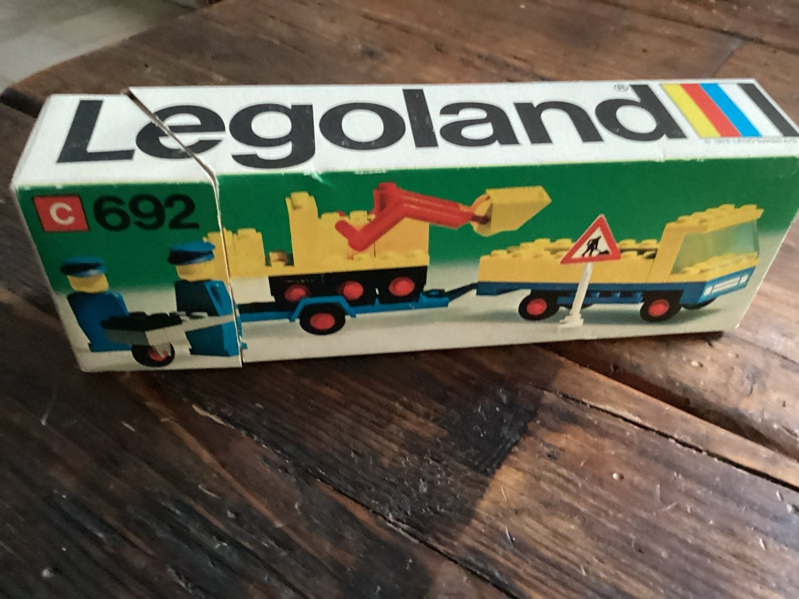 Vintage LEGO Legoland 692 Vrachtwagen met aanhanger (1975), Gebruikt, Lego, Ophalen of Verzenden, Compleet