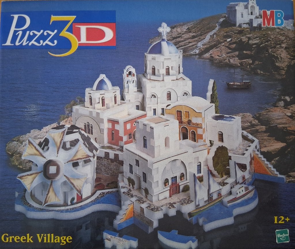Puzz3D - Grieks Dorpje, Ophalen of Verzenden, Minder dan 500 stukjes, Zo goed als nieuw, Rubik's of 3D-puzzel