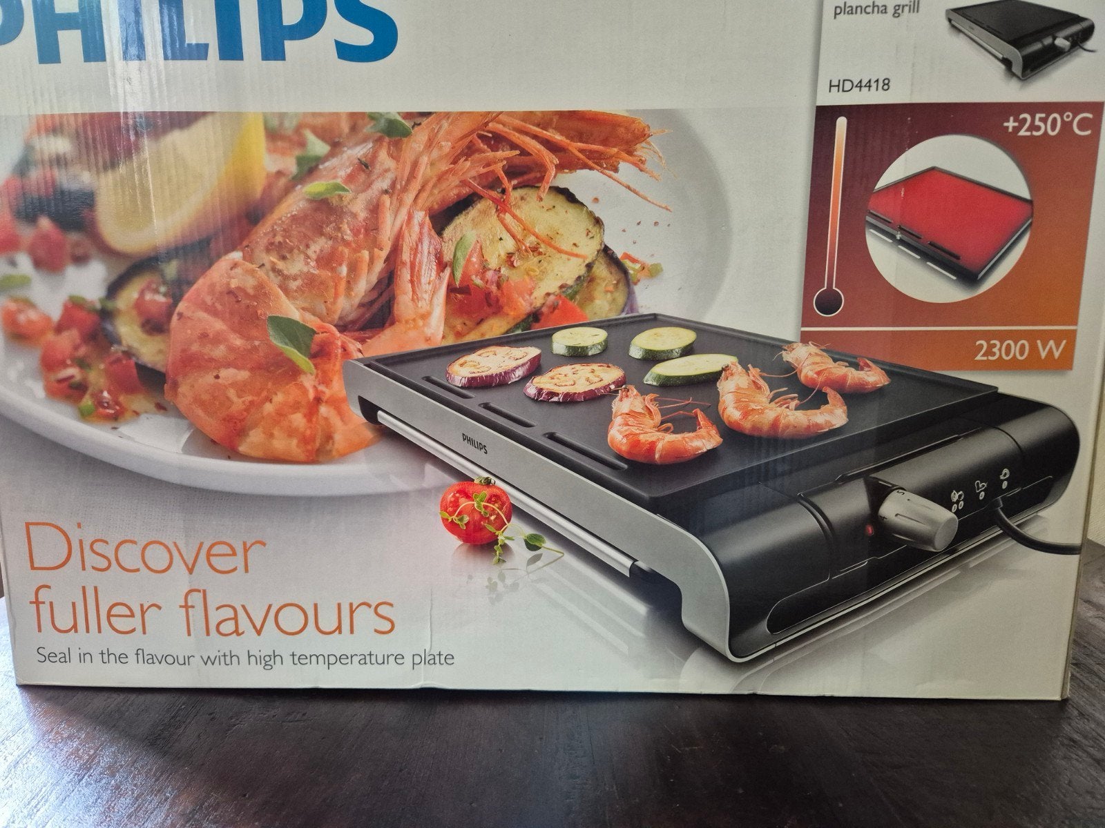 Philips Plaatgrill HD4418 - Zo goed als nieuw, Ophalen, Zo goed als nieuw, Tafelgrill