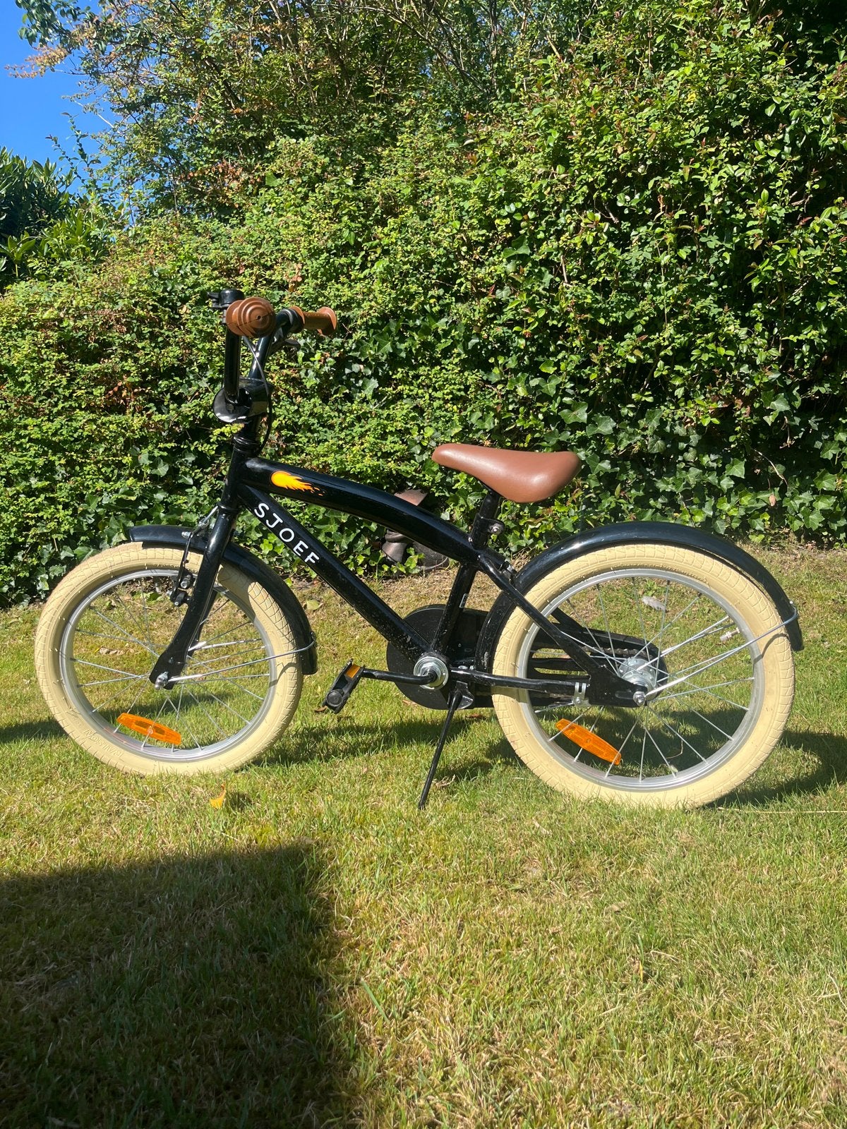 SJOEF Cruise 18 inch kinderfiets, amper gebruikt, Ophalen, Zo goed als nieuw, Terugtraprem, 16 tot 20 inch