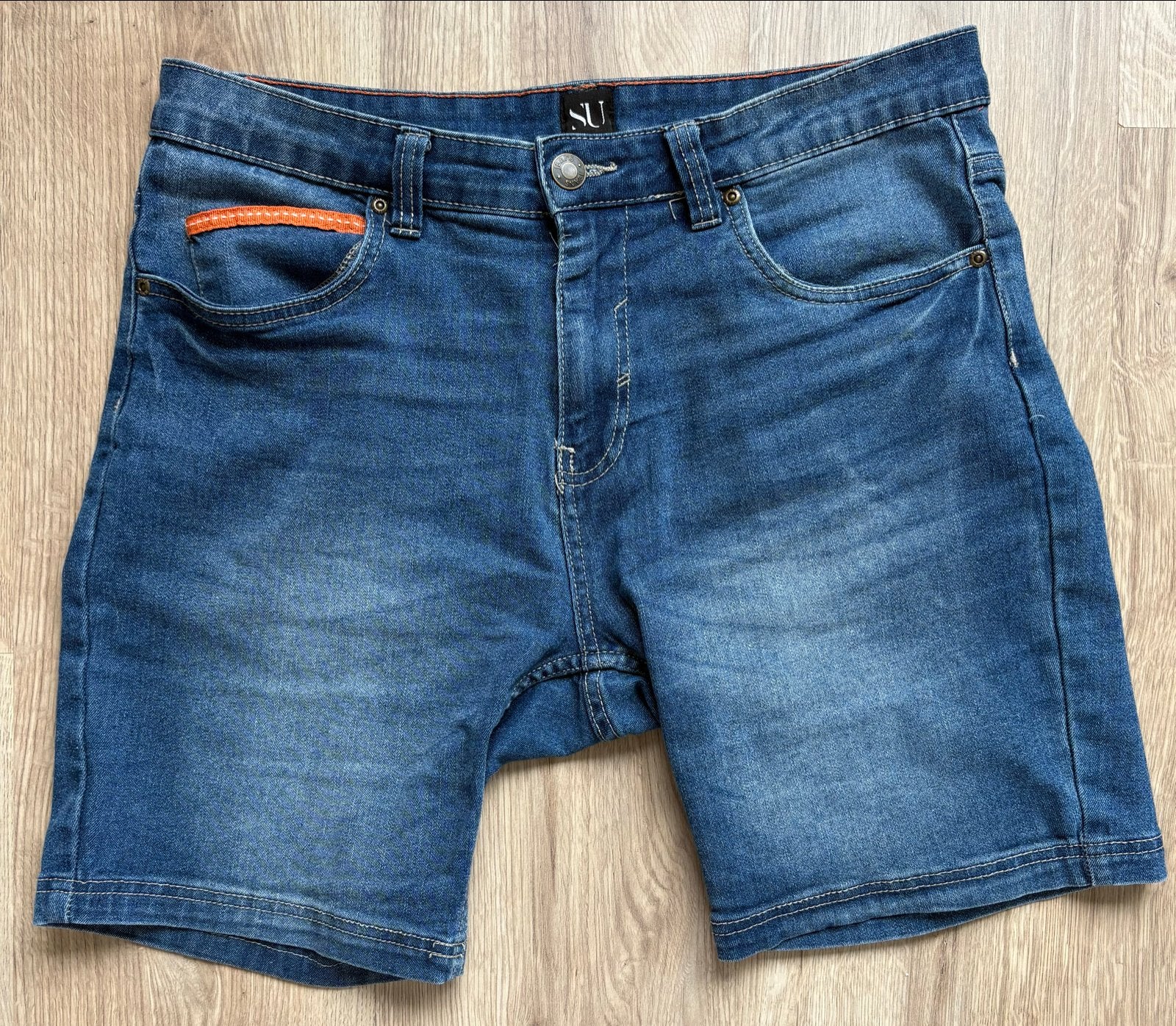 Straight Up spijkerbroek short maat 48, Ophalen of Verzenden, Zo goed als nieuw, Maat 48/50 (M), Blauw