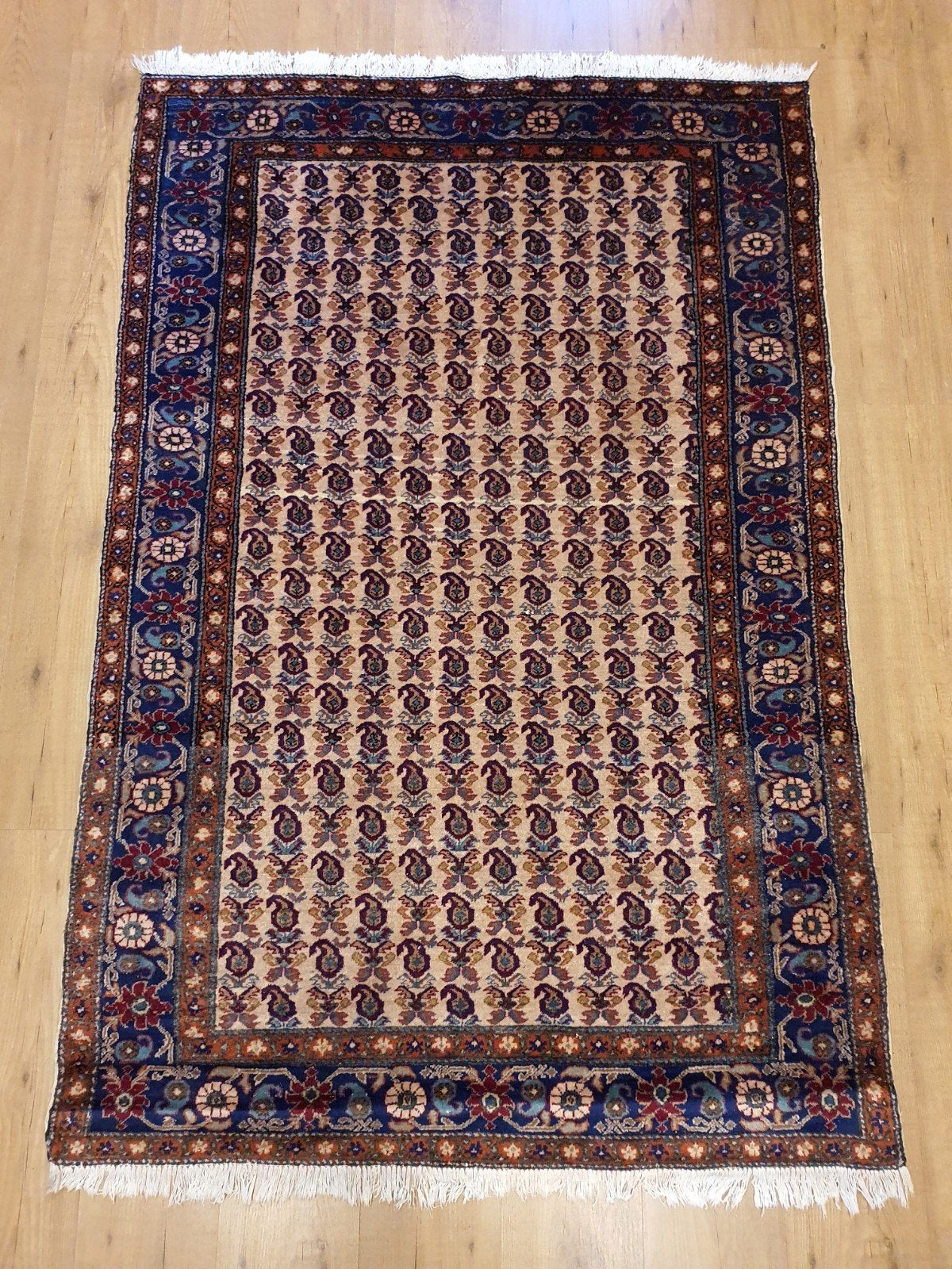 Vintage handgeknoopt perzisch tapijt antiek 186x120