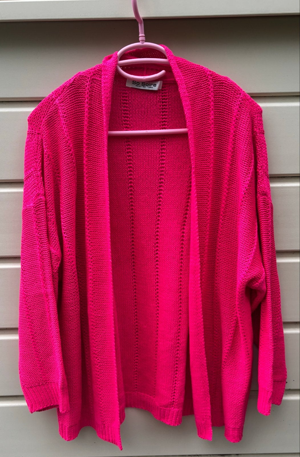 So Soire felroze gebreid vest maat M, Verzenden, Zo goed als nieuw, Maat 38/40 (M), Roze