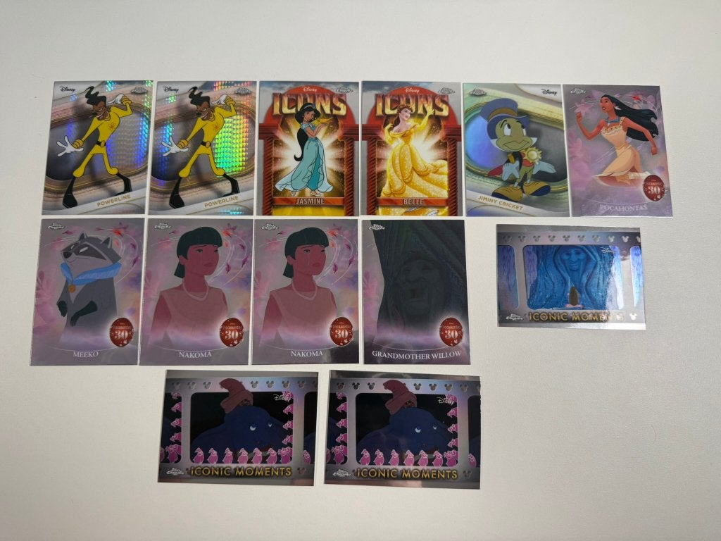 13 kaarten van Topps Chrome Disney 2025 - Bulk, Ophalen of Verzenden, Overige figuren, Nieuw, Plaatje of Poster
