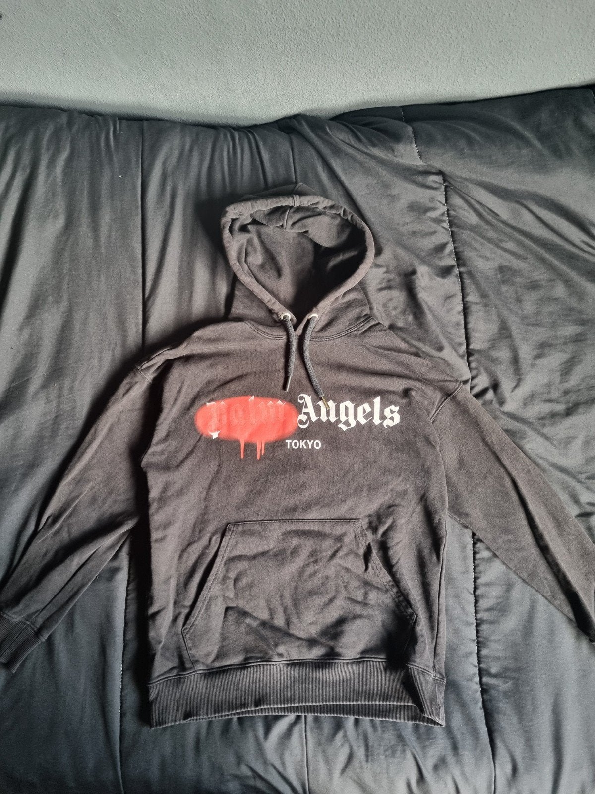 Palm Angels Tokyo Hoodie - Zwart met rode print, Palm Angels, Maat 48/50 (M), Zwart, Ophalen of Verzenden