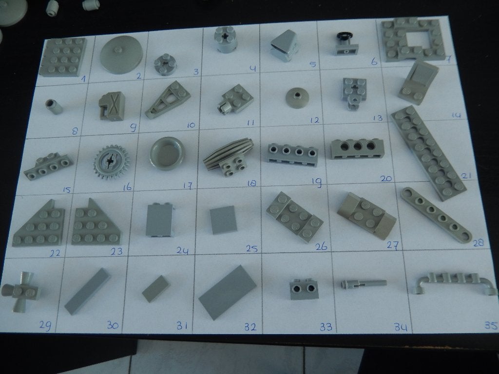 Diverse lichtgrijze lego onderdelen (zie foto's), Ophalen of Verzenden, Zo goed als nieuw
