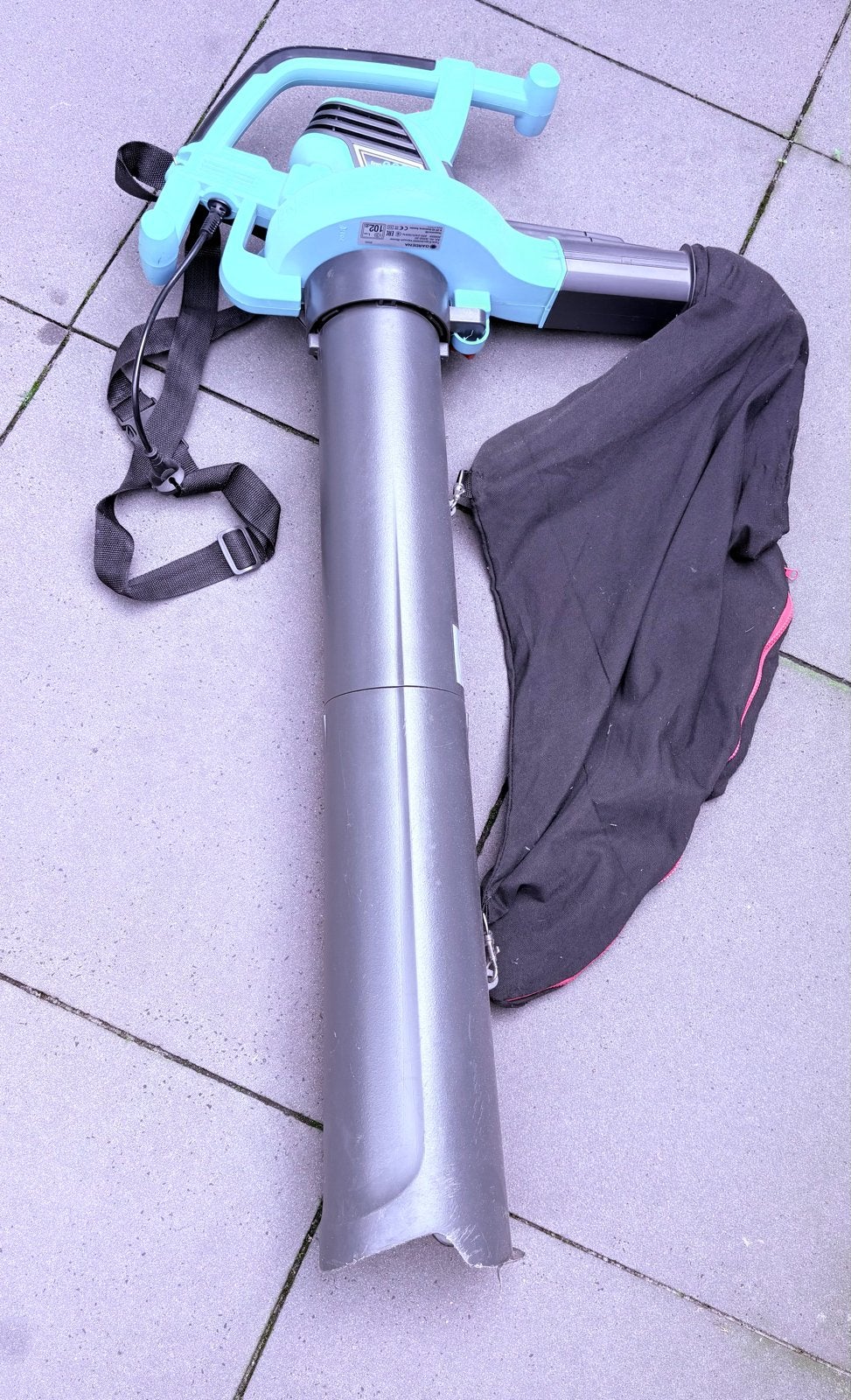 Gardena ErgoJet 2500 Bladblazer/Bladzuiger met Opvangzak, Ophalen, Gebruikt, Handgedragen, Met opvangzak