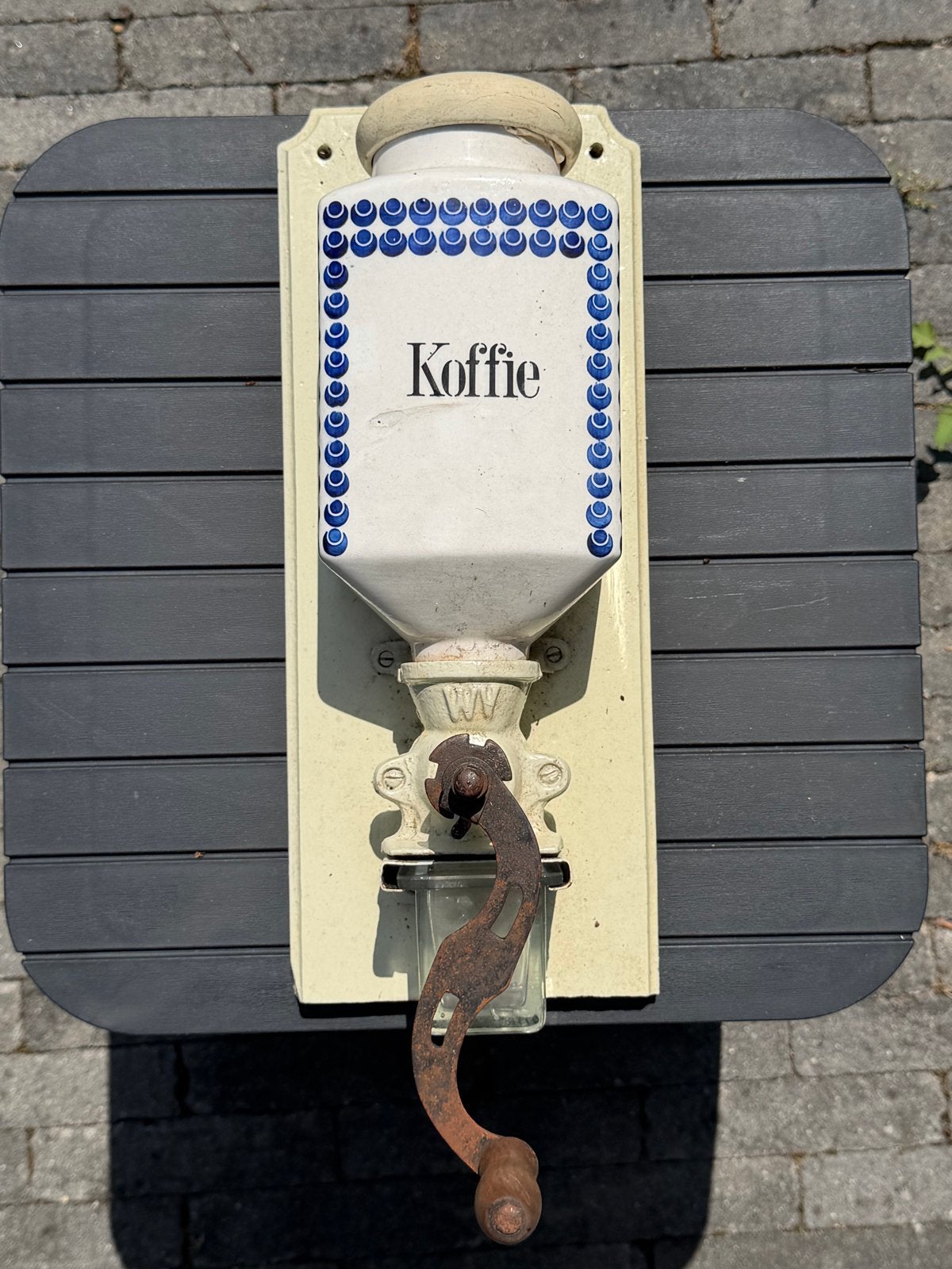 Antieke Wandkoffiemolen - Vintage Koffie, Antiek en Kunst, Antiek | Keukenbenodigdheden, Ophalen of Verzenden