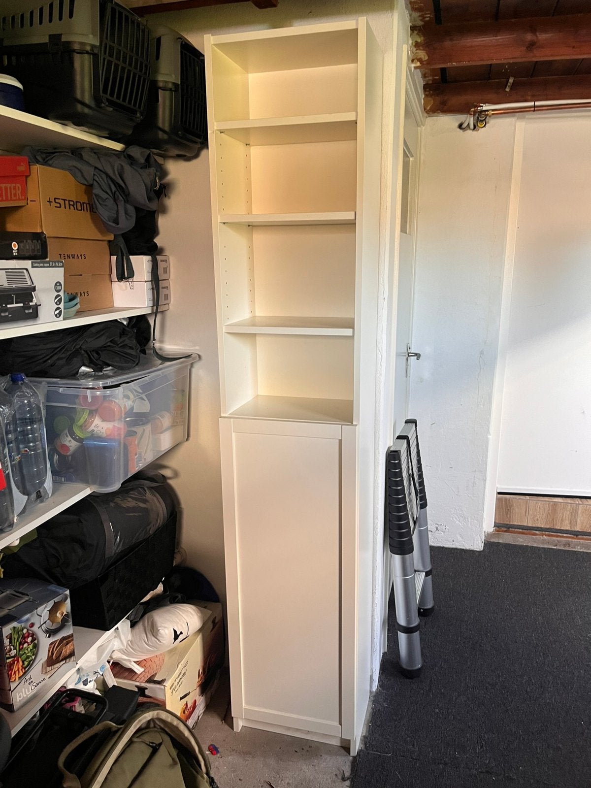 Witte opbergkast / boekenkast, Ophalen, Gebruikt