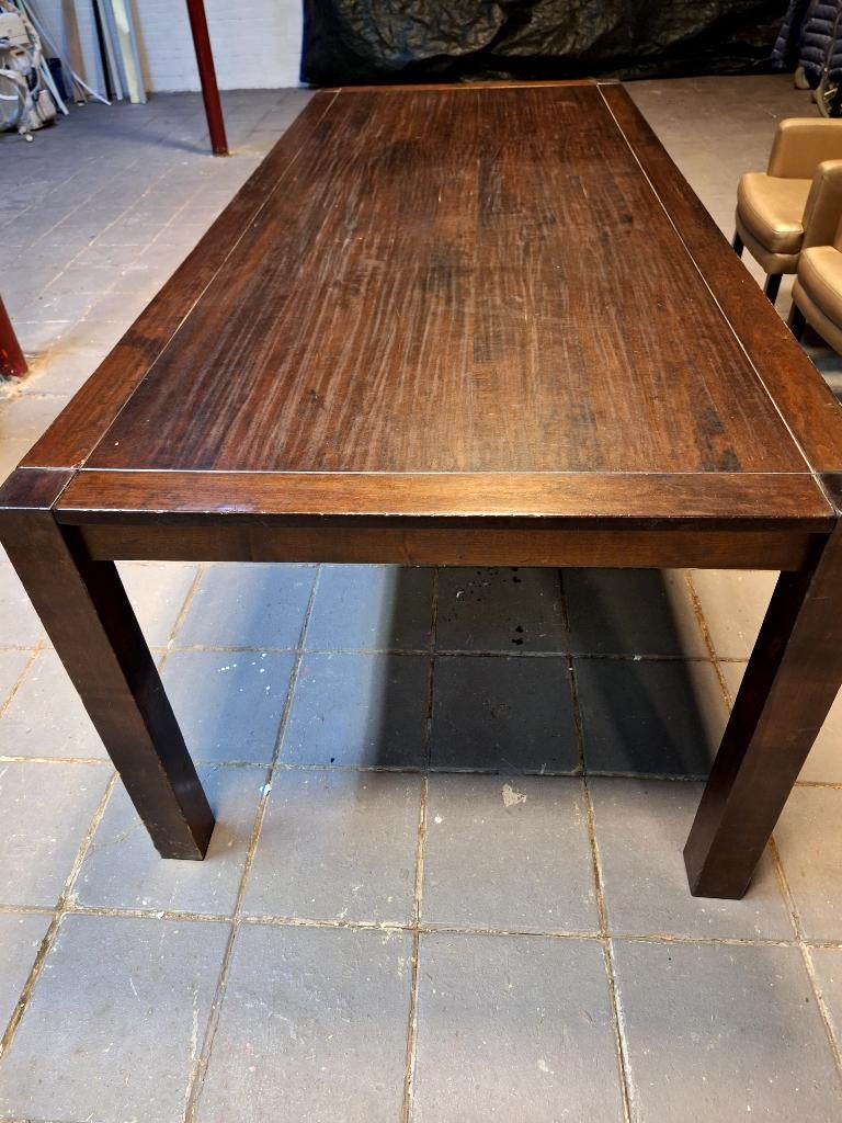 Te koop in goede staat eettafel ( massief hout ), Huis en Inrichting, Tafels | Eettafels, Ophalen, Gebruikt, Klassiek, 200 cm of meer