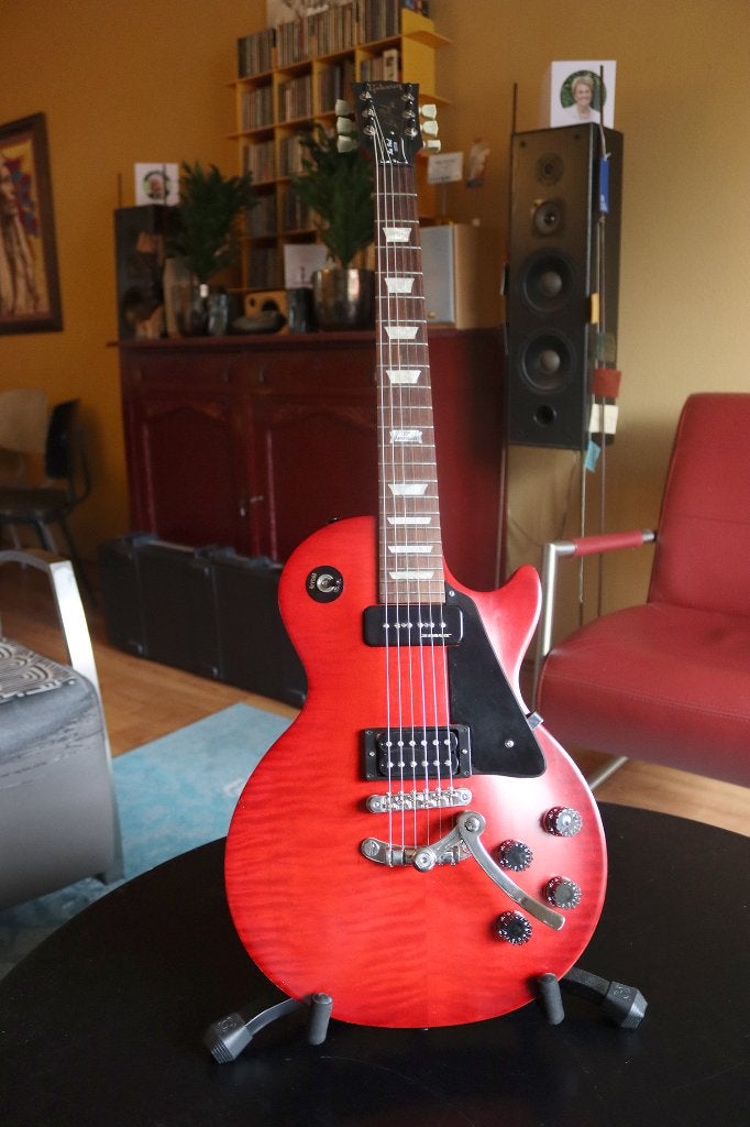 Gibson Les Paul Futura Brilliant Red, Ophalen of Verzenden, Zo goed als nieuw, Solid body, Gibson