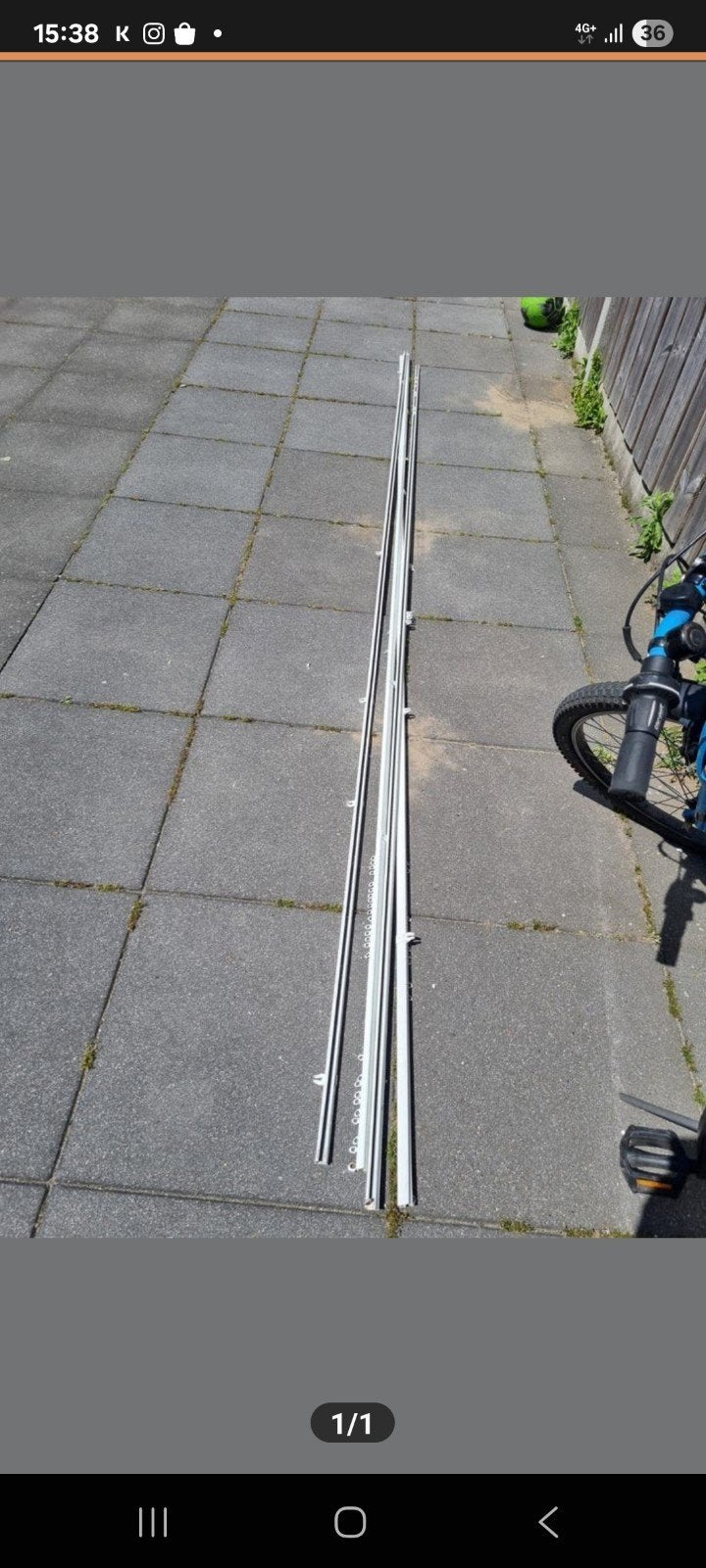 Gordijnrails 4 stuks, afmetingen 3.45 meter, Ophalen of Verzenden, Minder dan 100 cm