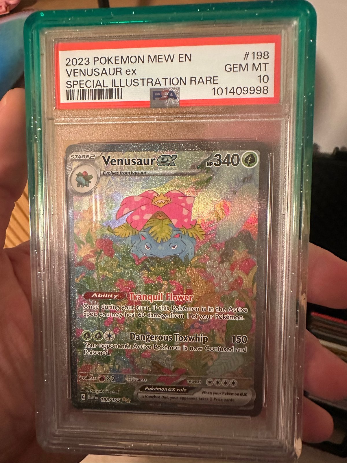 Venusaur ex Special Illustration Rare PSA 10 Pokémon kaart, Ophalen, Zo goed als nieuw, Losse kaart