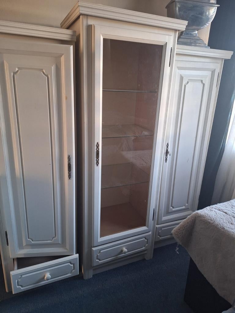 3delig vitrine kast, Huis en Inrichting, Glas, 150 tot 200 cm, Ophalen of Verzenden, Klassiek, Landelijk