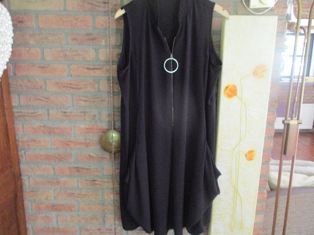 mj/PAPRIKA/jurk/zomerjurk/ 42/zonder mouw/ ALS NIEUW!STRETCH, Verzenden, Zwart, Maat 42/44 (L), Zo goed als nieuw