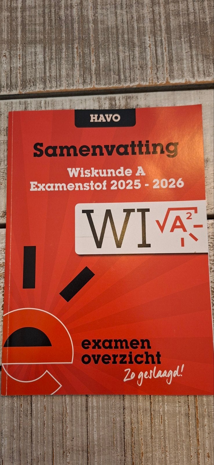 ExamenOverzicht - Samenvatting Examenstof Wiskunde A HAVO, Ophalen of Verzenden, Nederlands, Overige niveaus, ExamenOverzicht