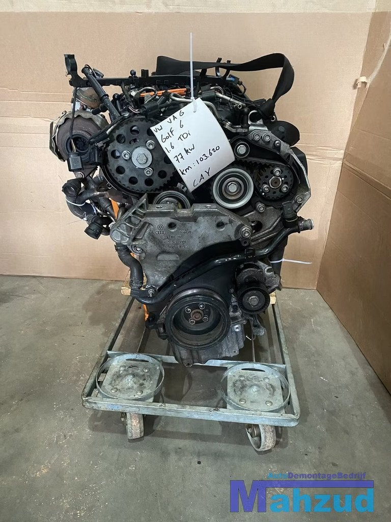 VW GOLF 6 POLO 6R 1.6 TDI MOTORBLOK CAY ENGINE MOTEUR MOTOR, Auto-onderdelen, Motor en Toebehoren, Gebruikt, Volkswagen, Volkswagen AG