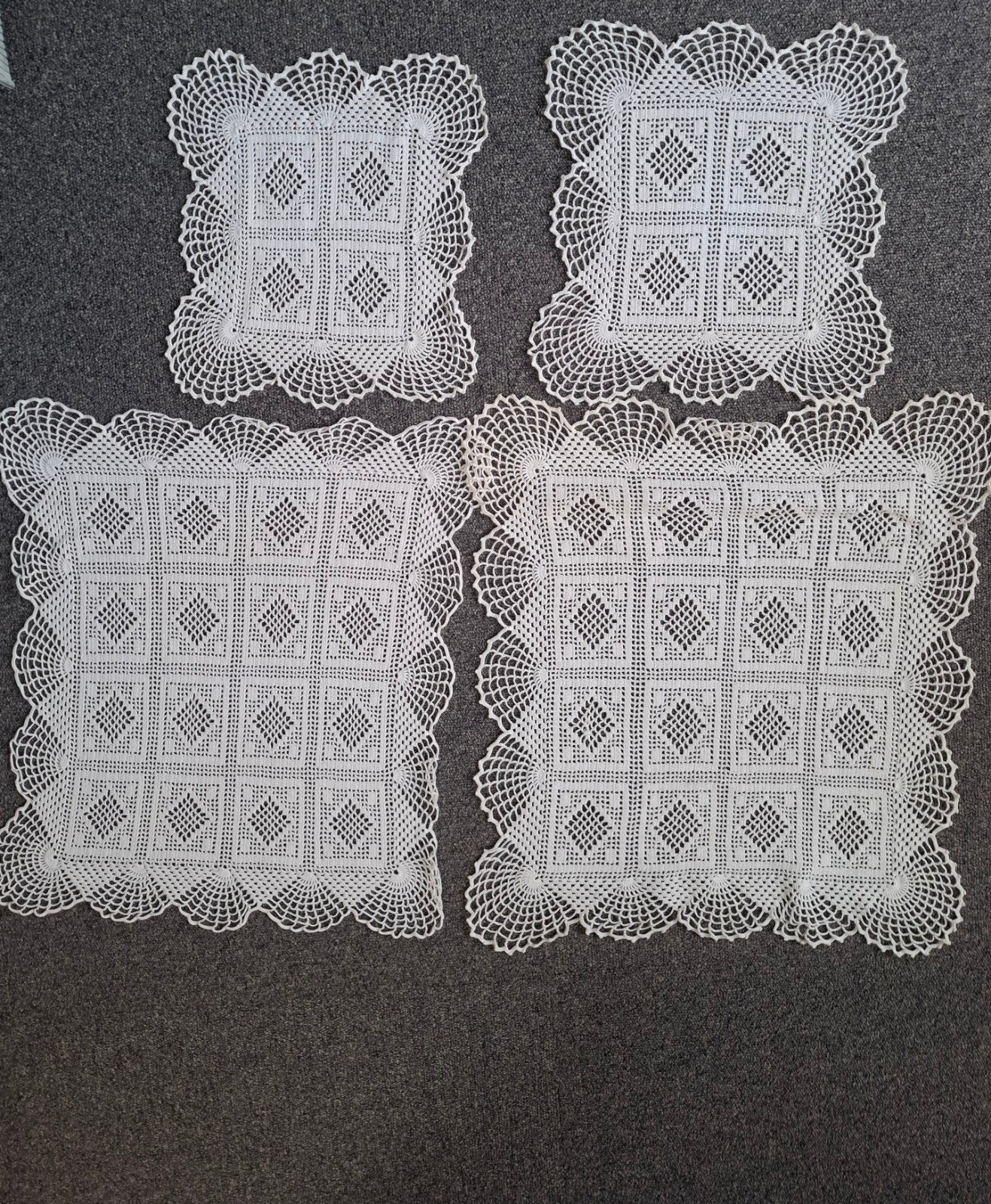 Brocante Gehaakte Kanten Kleedjes  Set, Ophalen of Verzenden