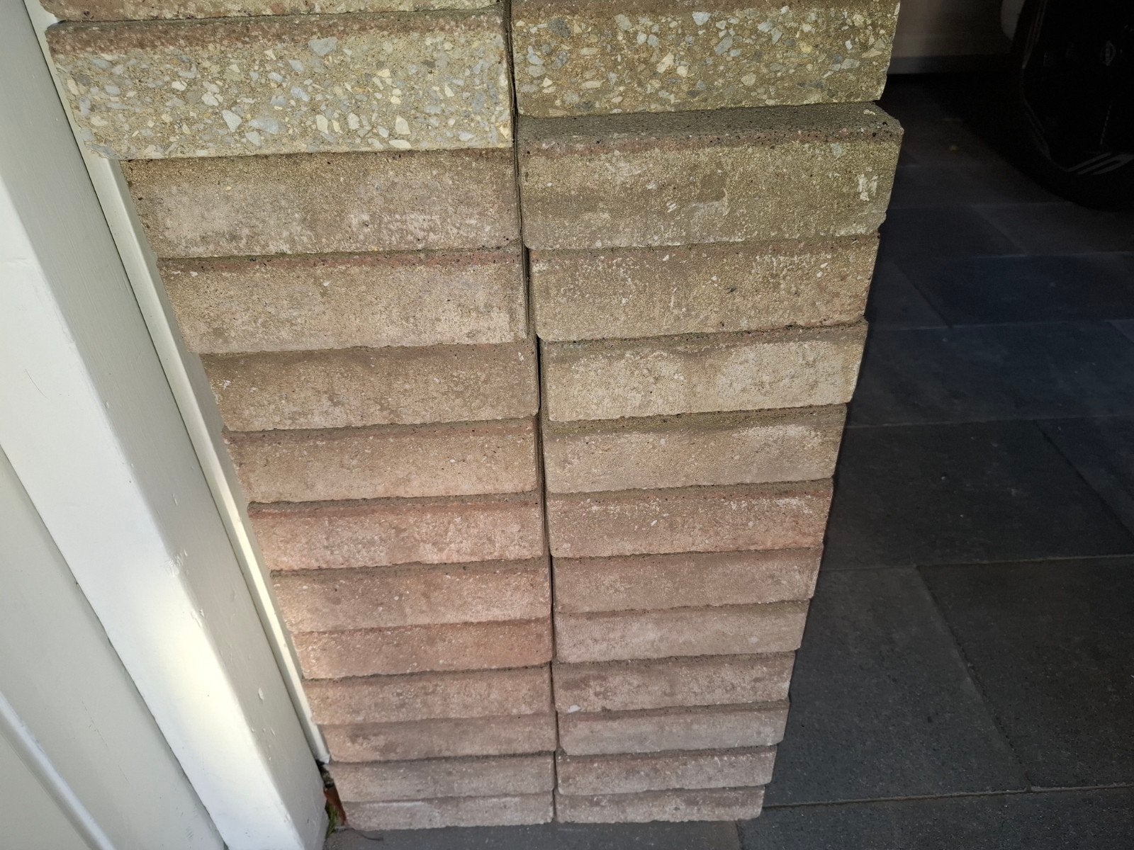 stenen 20x20 en 6 cm hoog ongeveer 3 vierkante meter., Tuin en Terras, Ophalen, Gebruikt, Beton, Klinkers