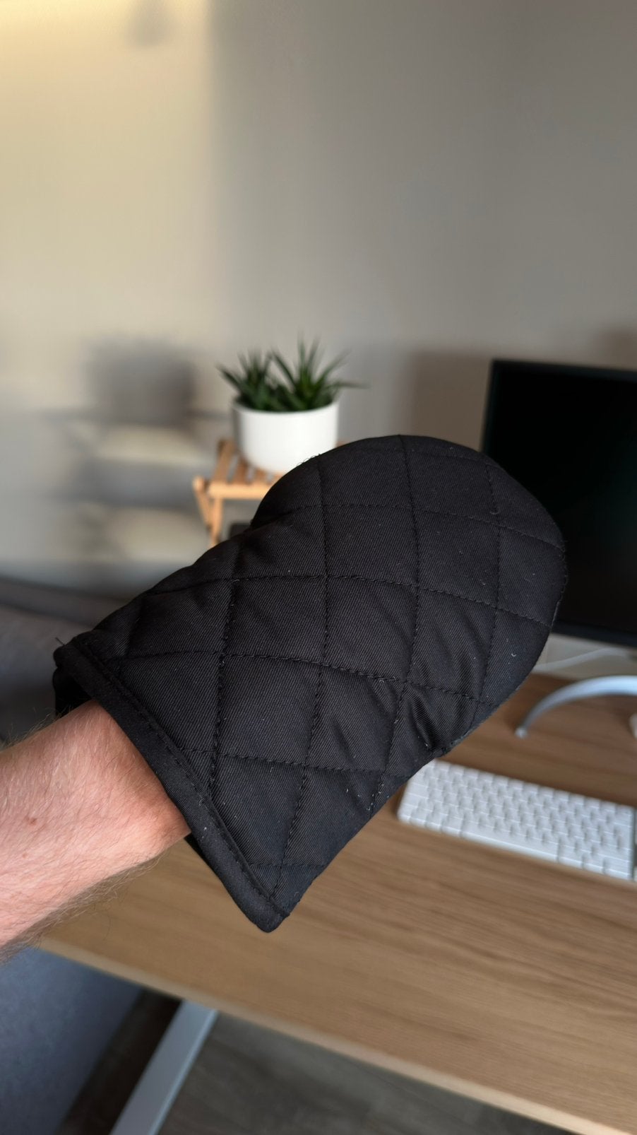 Ovenwanten 2-pack - Hittebestendig 500C - Antislip - Zwart, Overige typen, Nieuw, Ophalen of Verzenden, Zwart