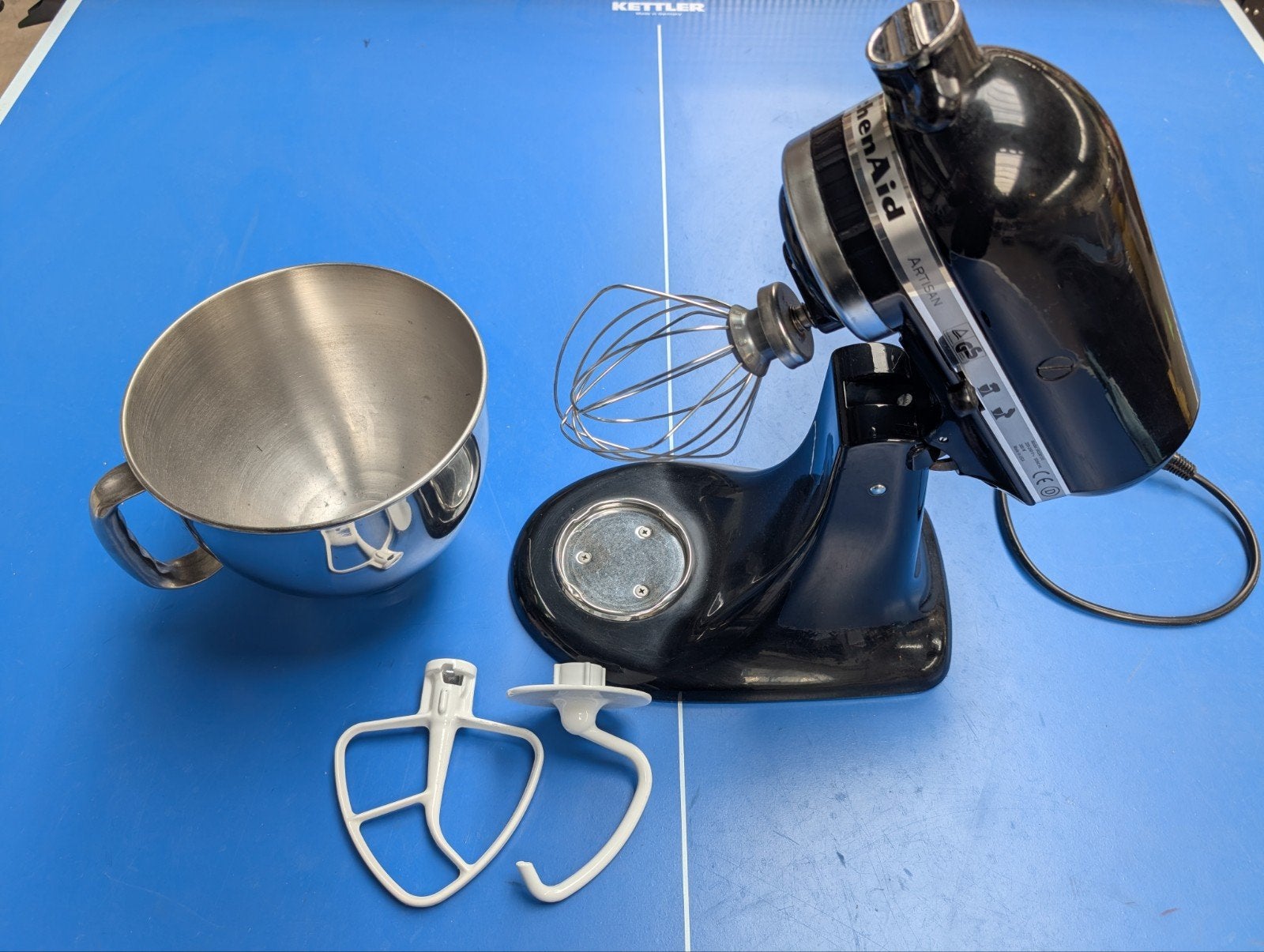 KitchenAid Artisan Keukenmixer - Zwart, Witgoed en Apparatuur, Keukenmixers, Ophalen, Gebruikt