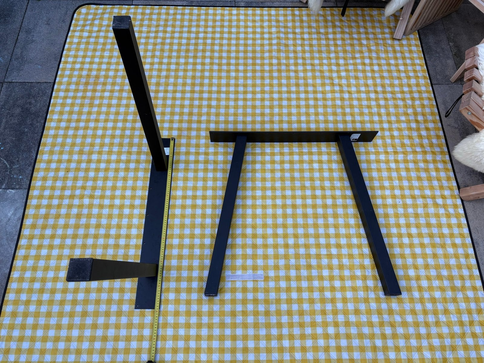 WOOOD Stalen A-poten tafel, 5x5x73cm (2 stuks) tafelpoot, Ophalen, Tafelpoot, Minder dan 50 cm, Gebruikt