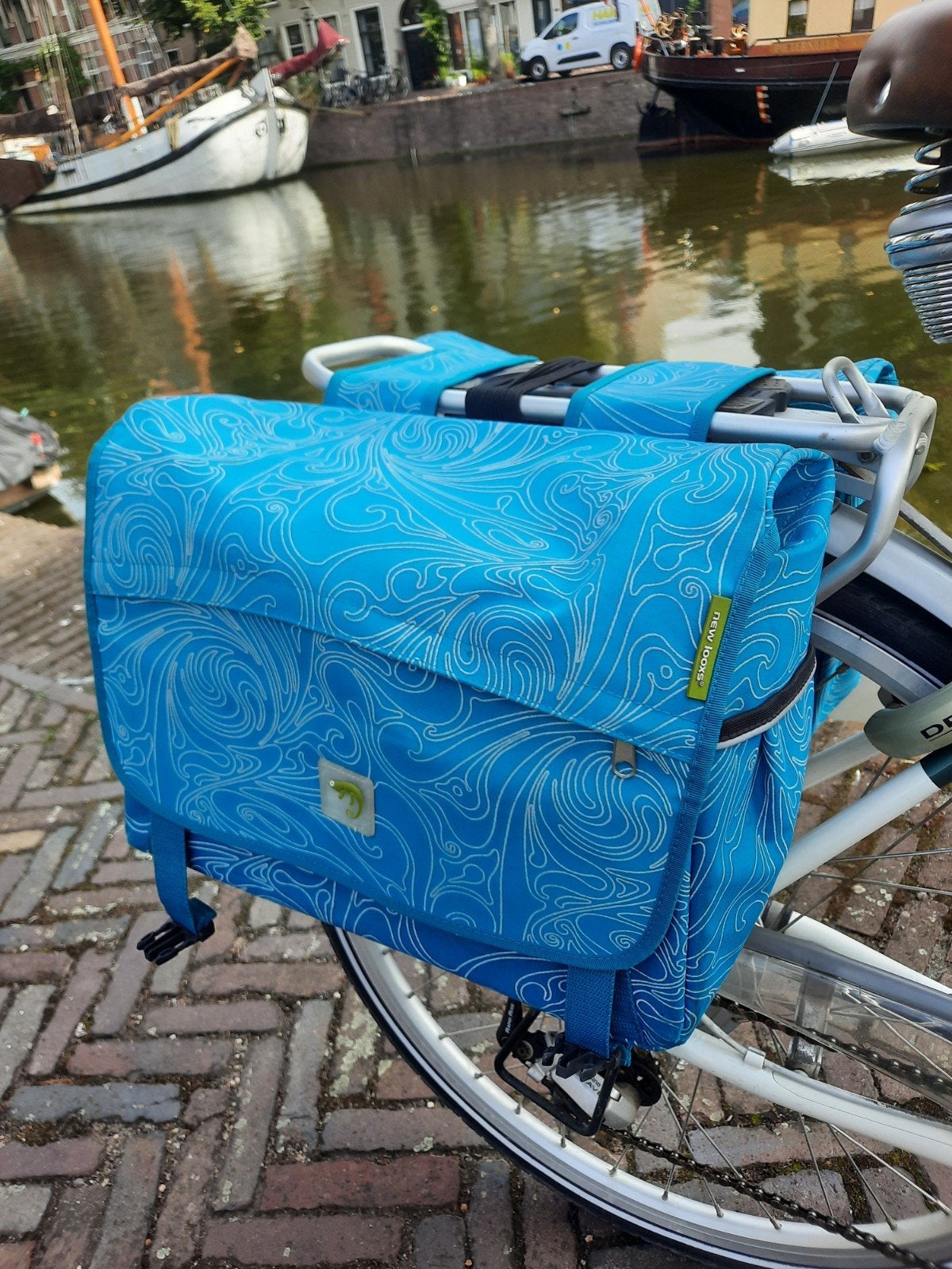dubbele fietstassen new looks, Ophalen, Gebruikt