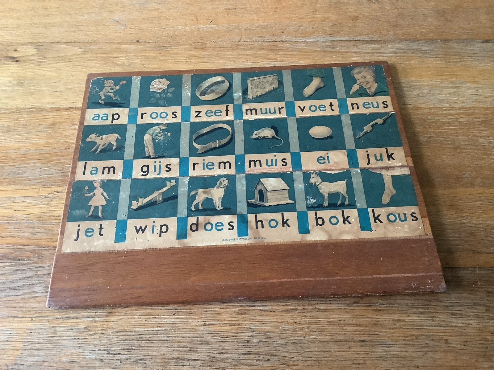 Vintage Aap Noot Mies leesplankje - Uitgeverij Zwijsen, Antiek en Kunst, Antiek | Speelgoed, Ophalen of Verzenden