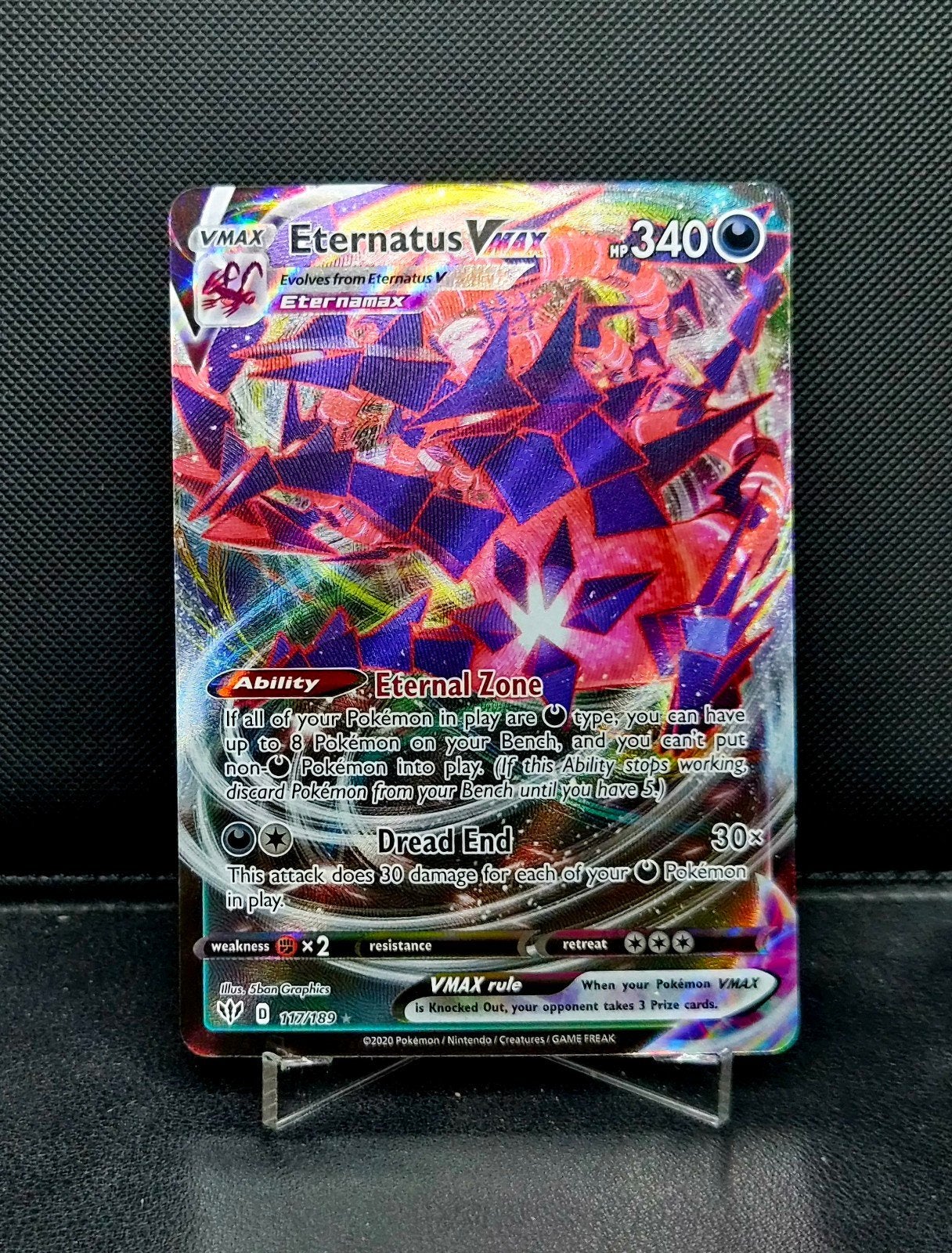 Eternatus VMAX 117/189 Darkness Ablaze 2020 NM, Ophalen of Verzenden, Zo goed als nieuw