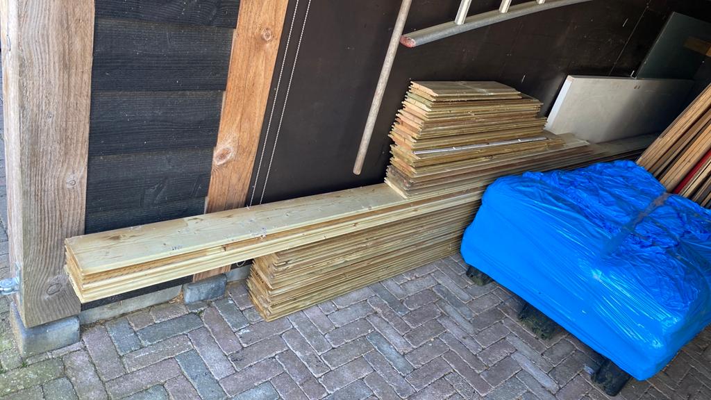 Geïmpregneerd rabat planken., Doe-het-zelf en Verbouw, Hout en Planken, Minder dan 25 mm, Grenen, Nieuw, Plank
