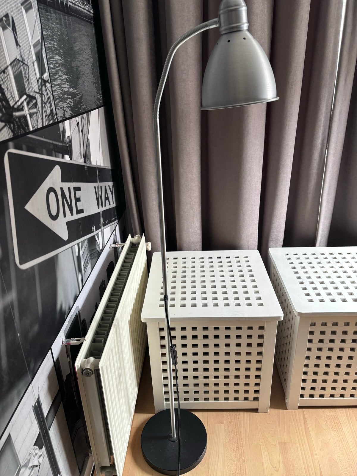 IKEA Staande Lamp - Stijlvol en Functioneel, Huis en Inrichting, Ophalen, Gebruikt, E27 (groot), Metaal