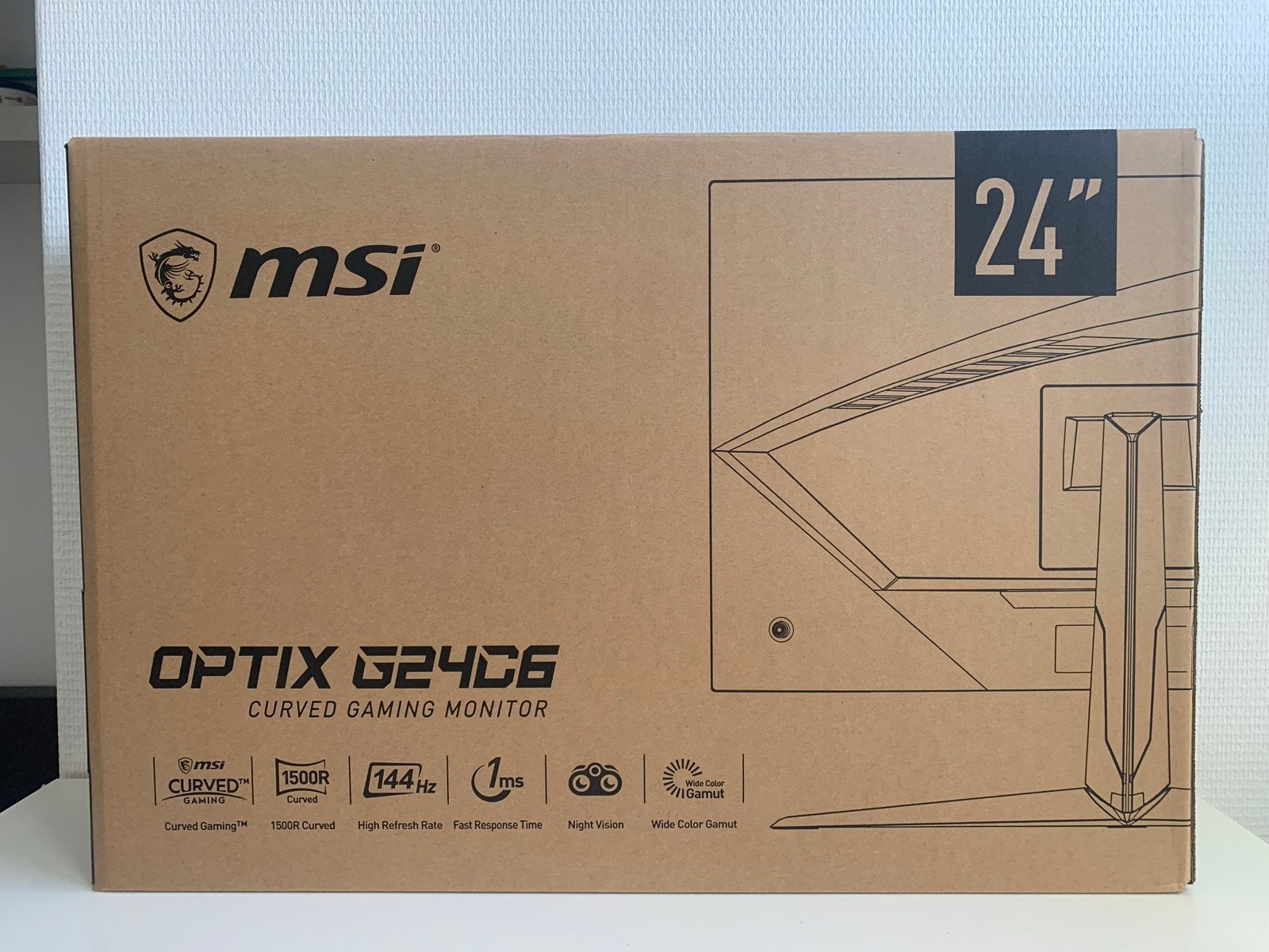 MSI Optix G24C6 Curved Gaming Monitor 24" 144Hz 1ms - DEFECT, Computers en Software, Monitoren, 101 t/m 150 Hz, Curved, VA, Full HD