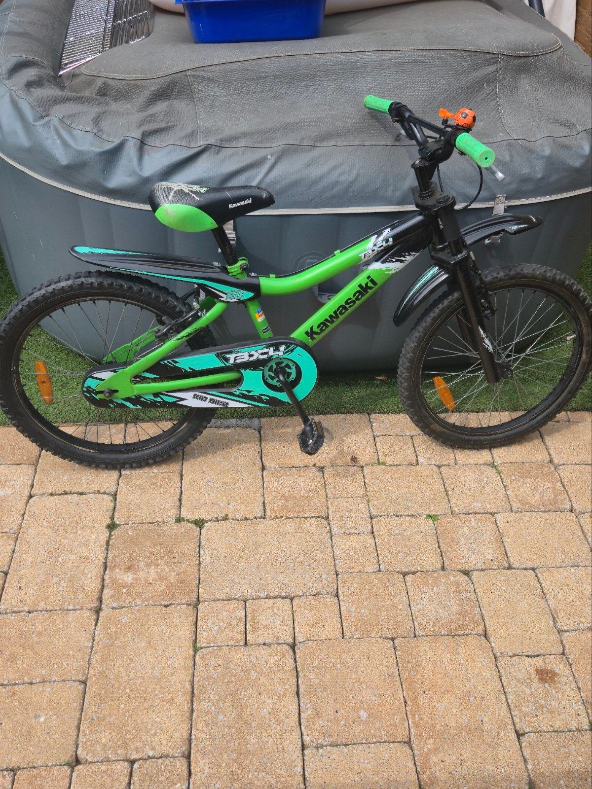 Kawasaki Kinderfiets 20 inch - Zwart/Groen, Ophalen