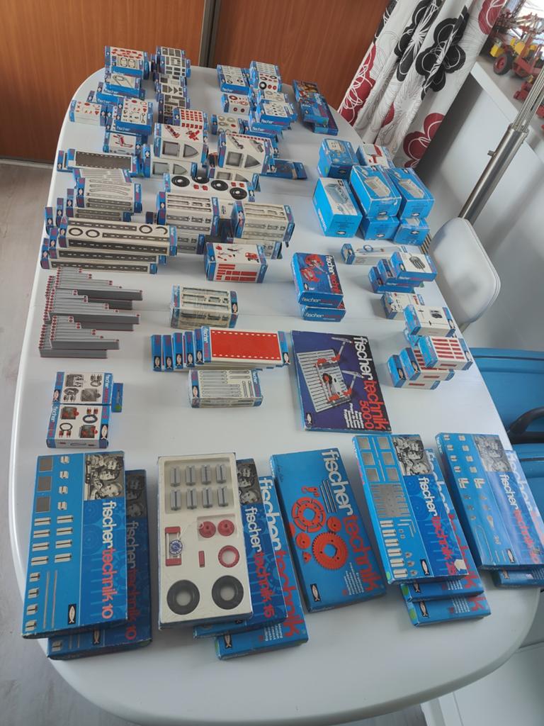 Grote verzameling Fischer Technik aanvuldoosjes (122 stuks), Ophalen of Verzenden, Gebruikt